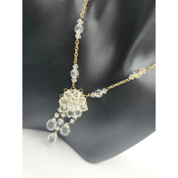 Antique Art Deco Rock Crystal Pendant Necklace – Made in Germany – 1920s - Picture 7 of 8